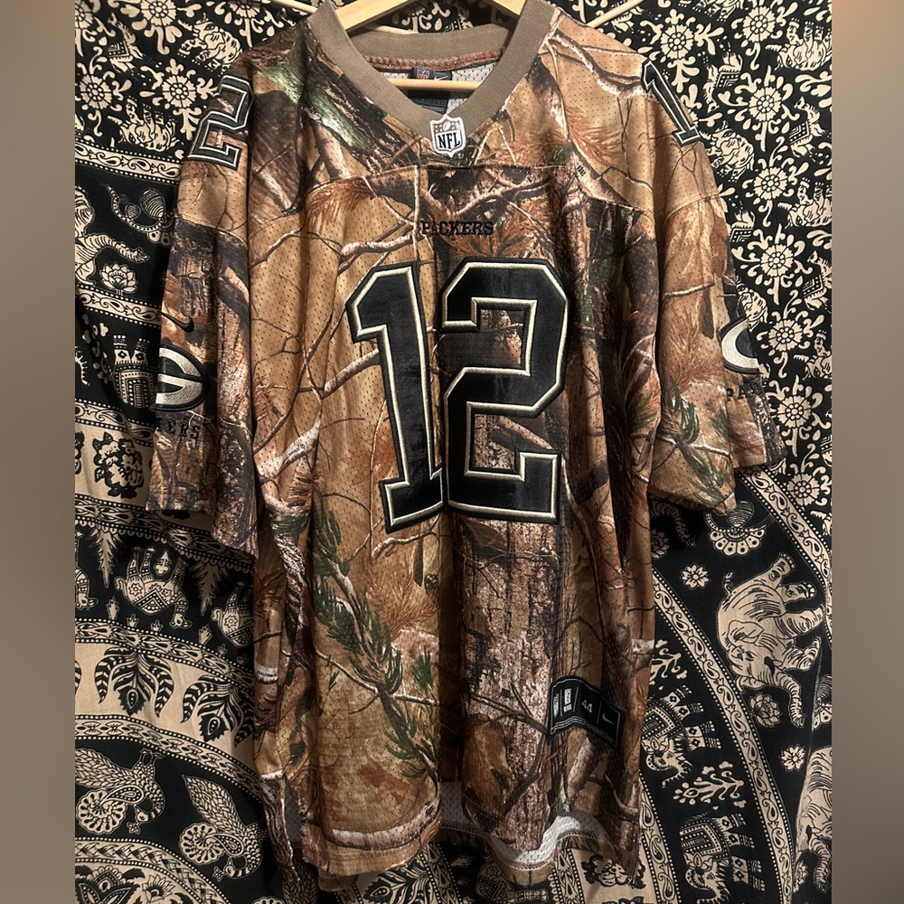 Nike Men's Green Bay Packers Aaron Rodgers Camo Jersey On Field